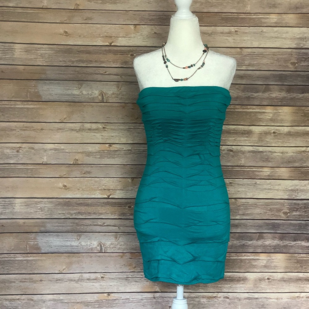 Turquoise bodycon dress